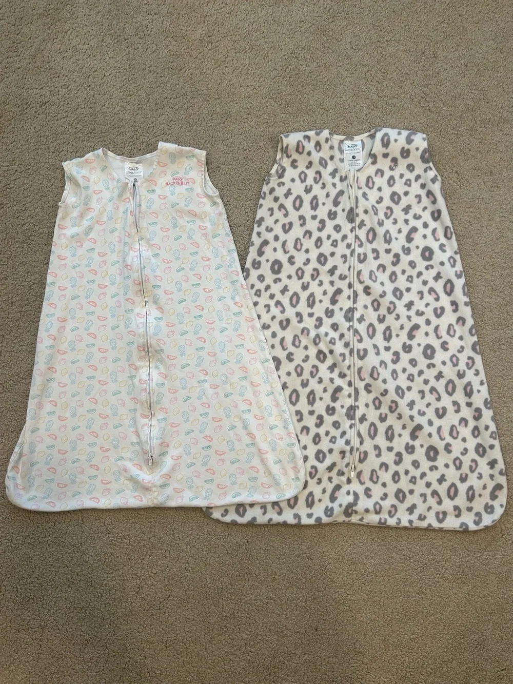 2 HALO SleepSacks Wearable Blankets Size Large 12-18 Months